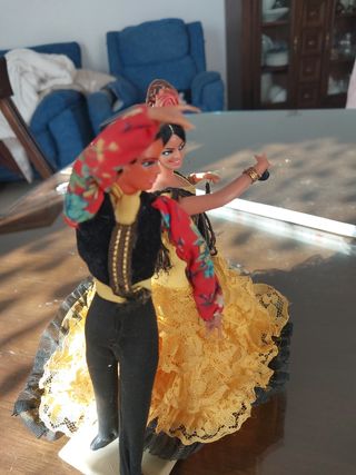 Preciosa pareja de flamencos antiguos ma