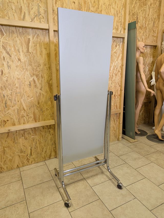 Specchio nuovo inclinabile base cromata con ruote