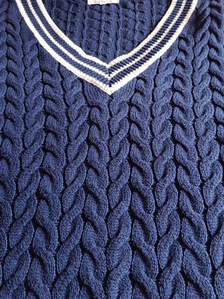 Jersey punto ochos azul marino