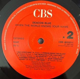 Deacon Blue ‎– When The World Knows Your Name