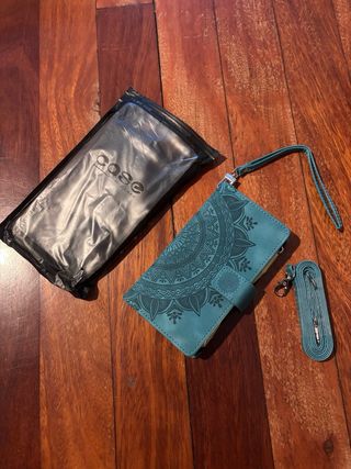 Funda azul movil motorola