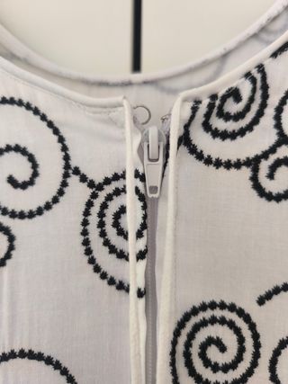 Traje Flamenca Micaela Villa blanco-negro