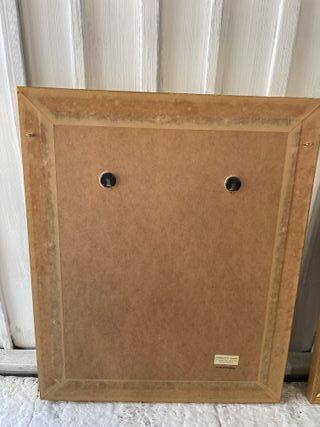 ✅ coppia di quadri con cornice in foglia d'oro realizzati in Francia