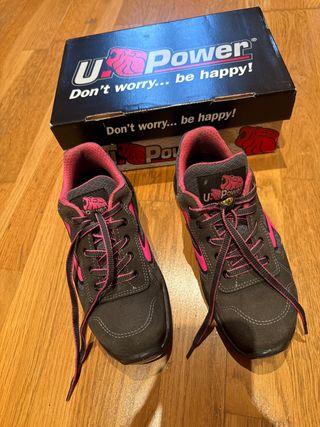 Zapatos seguridad U-Power Gris Rosa