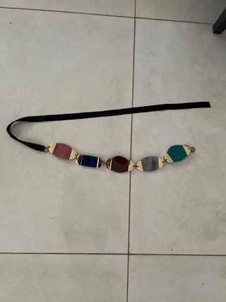 Cinturón multicolor dorado