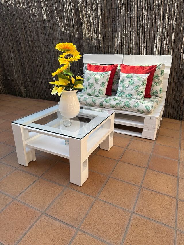 Conjunto jardín blanco