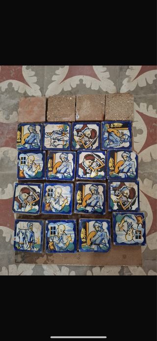 Azulejos antiguos de ceramica
