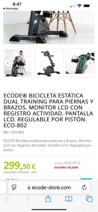 Bicicleta de rehabilitacion