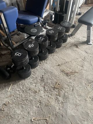 Mancuernas de 50kg 55kg y 60kg