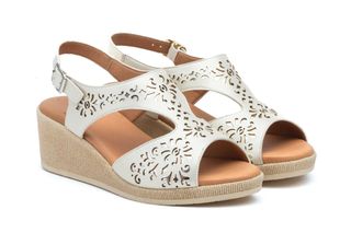Sandalias Mujer Piel Cuña