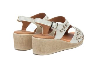 Sandalias Mujer Piel Cuña