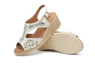 Sandalias Mujer Piel Cuña