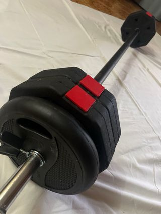 Barra con 16kg acolchada y cierres