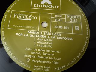 Vinilo Manolo Sanlucar - Maestros del Flamenco