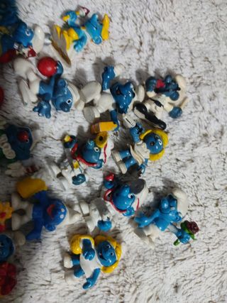 Lote Pitufos (Smurfs) Vintage años 70-80 sin marca