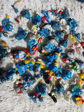 Lote Pitufos (Smurfs) Vintage años 70-80 sin marca