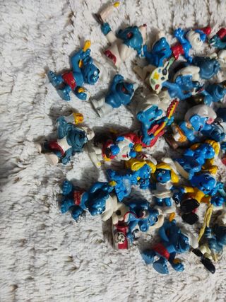 Lote Pitufos (Smurfs) Vintage años 70-80 sin marca