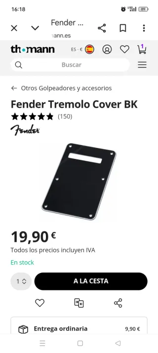 Tapas trémolo Fender (2) negras