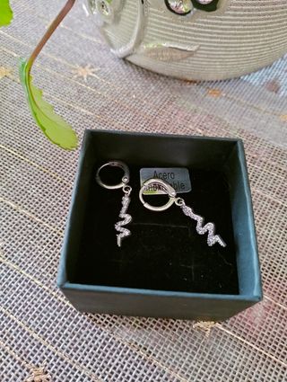 Pendientes Plata - Diseño Relámpago