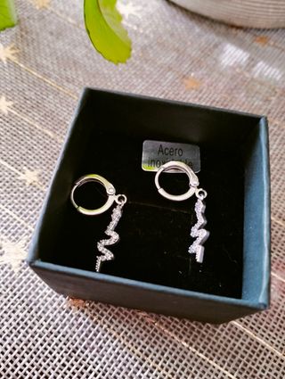 Pendientes Plata - Diseño Relámpago