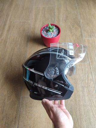 Casco Jet negro talla L negro unisex 