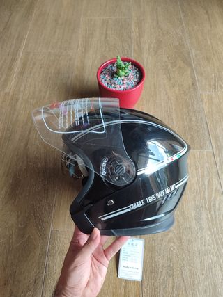 Casco Jet negro talla L negro unisex 