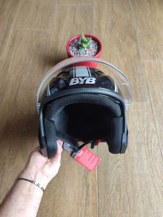 Casco Jet negro talla L negro unisex 