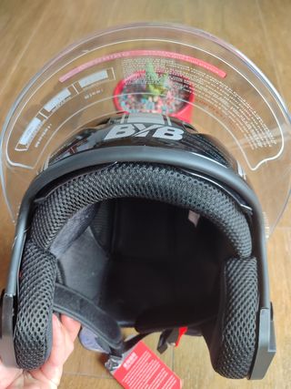 Casco Jet negro talla L negro unisex 