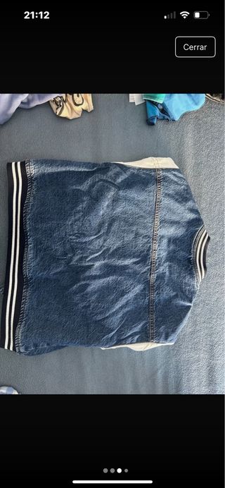 Chaqueta universitaria Zara - Azul y Beige. Niño