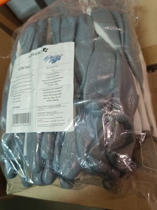 Guantes Sager grises - 10 unidades