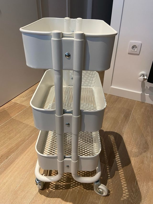 Carrito 3 cestas blanco - almacenaje