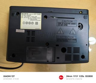 SONY RADIO-RELOJ-DESPERTADOR