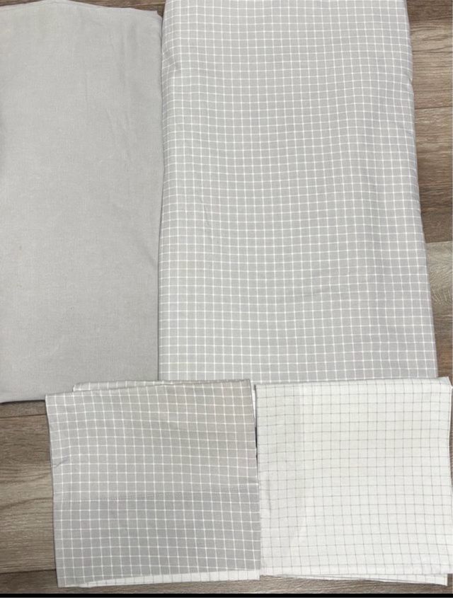 Fundas Cama 160cm Manterol Gris Blanco