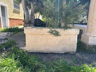 2 jardineras piedra - beige/gris