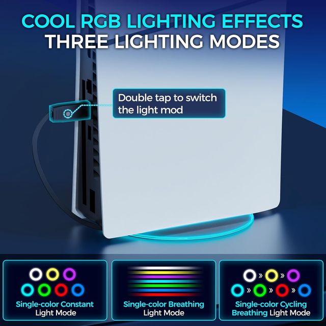 IINE Soporte vertical RGB para PS5/Slim/Pro