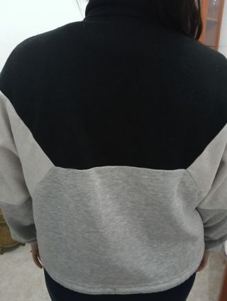 Jersey bicolor mujer - Negro Gris