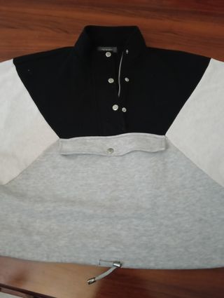 Jersey bicolor mujer - Negro Gris