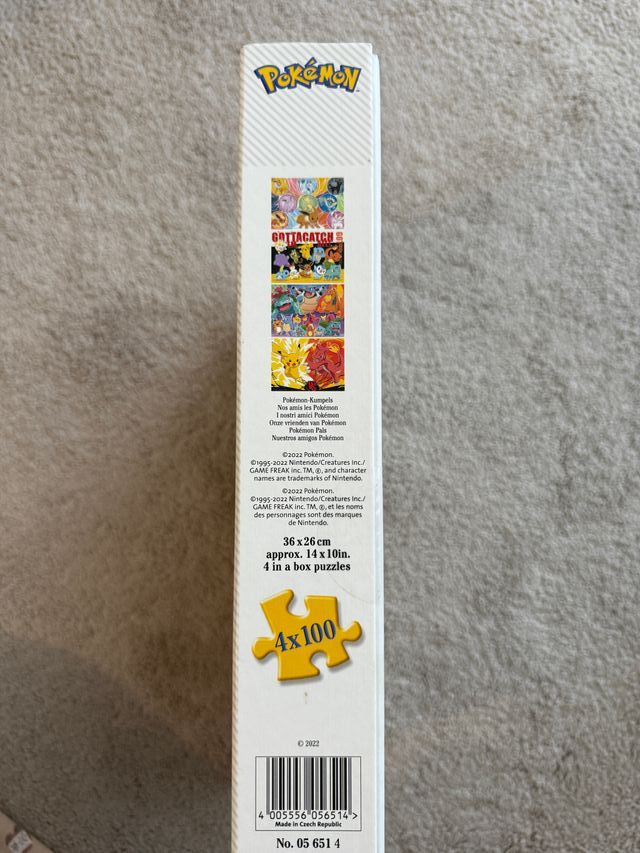 Puzzle Pokemon, 5+, 4 en 1, muy fresco