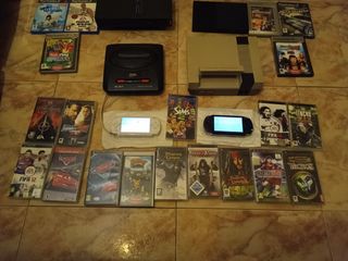Lote consolas ps2-3-psp megadrive2 nintendo juegos