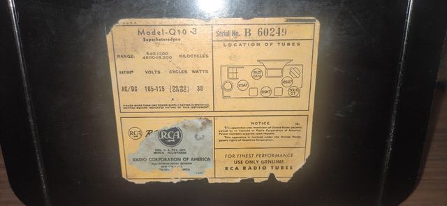 Radio RCA Victor años 40