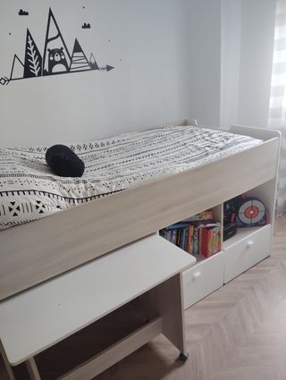 Cama nido infantil con escritorio