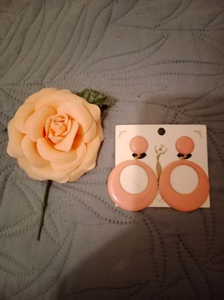Pendientes flamenca rosa