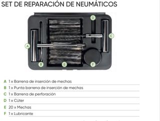 Conjunto reparacion neumaticos