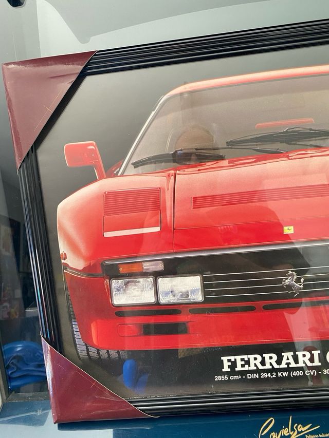 Quadro Ferrari GTO incorniciato