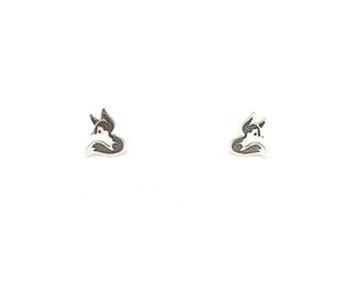 Pendientes plata zorro