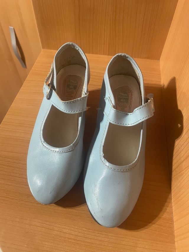 Zapatos baile niña, Piel, Azul
Talla 30