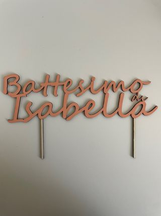 Cake topper decorazione torta battesimo