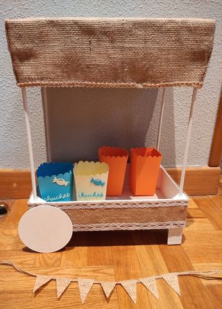 Carrito candy bar bodas - rústico