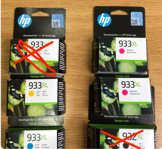 Lote de 4 cartuchos impresora HP 933XL
