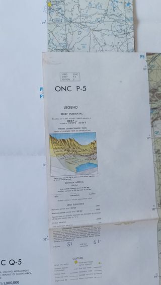 Carta Aeronáutica Moçambique 1969 e 1970
